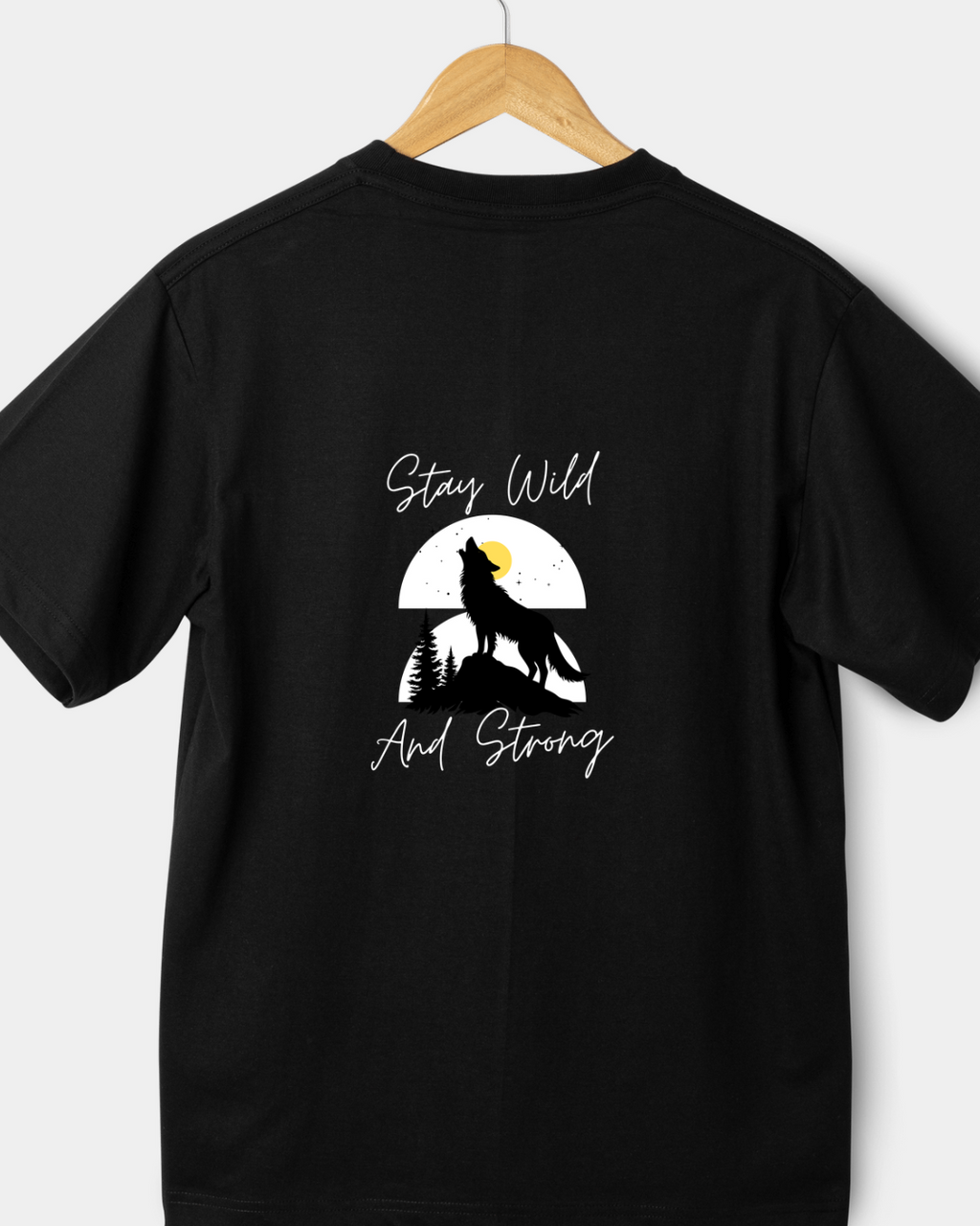 Stay Wild Wolf Oversized Tee