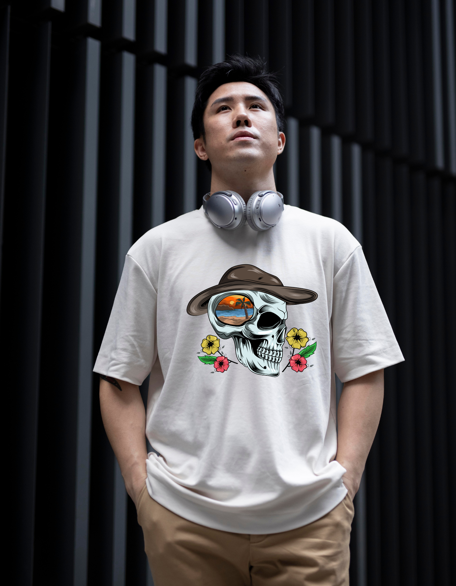 Sunset Skull Tee – Where Street Meets Serenity